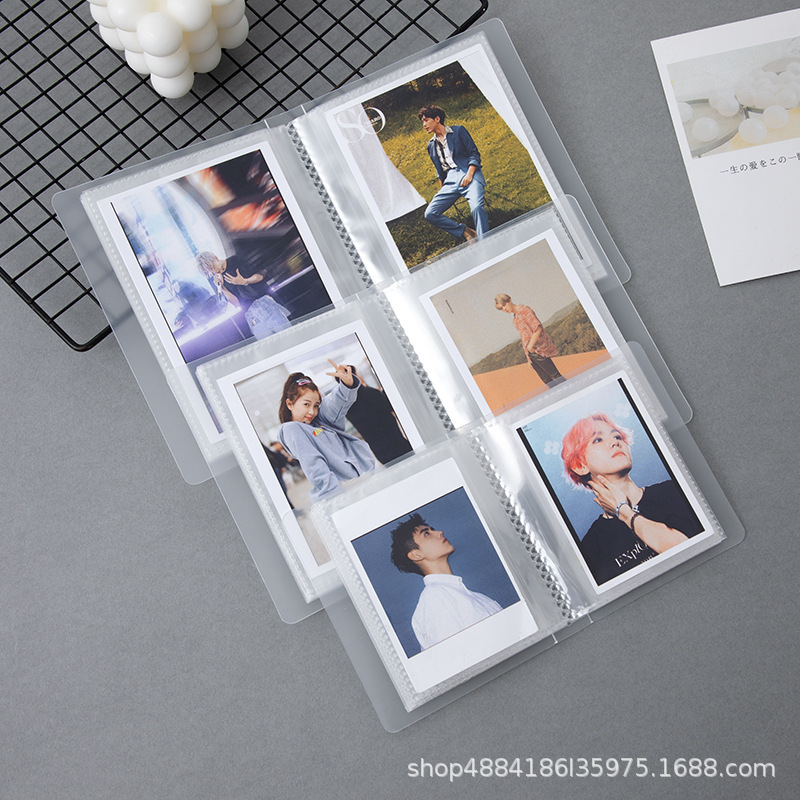 Polaroid Insert Photo Album Collection Postcard Small Card Storage Commemorative Card Album Photo Collection 3/4/5 Inch