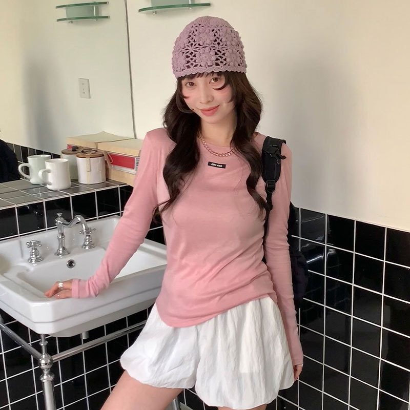 You think Thirteen Lines Spring/Summer New Korean Style Solid Color Soft Long Sleeve Filled T-Shirt Top Base Layer 31574