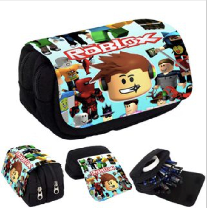 3D 新しい Roblox ROBLOX 二層鉛筆バッグ筆箱小中学生文具箱|undefined