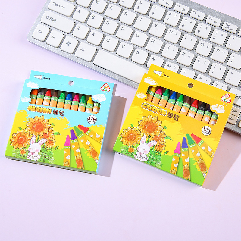 Crayones de Pintura para Niños 12 Colores Lavables de Papel