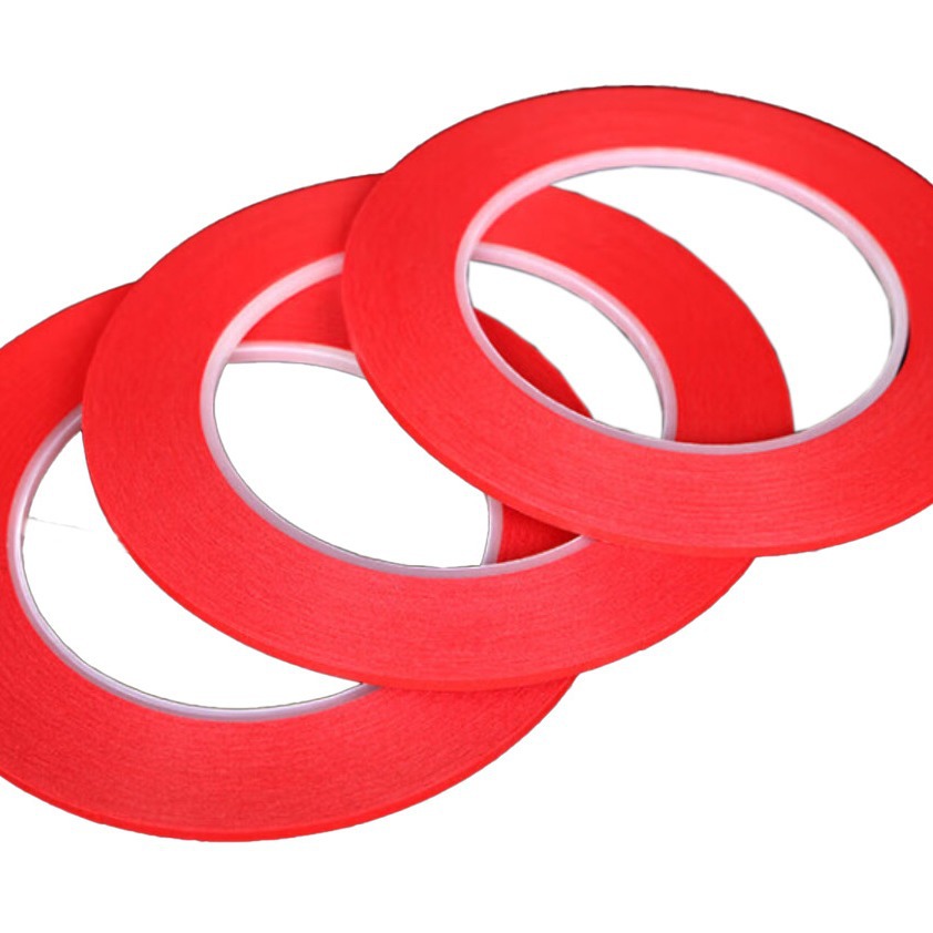 PET compuesto de alta temperatura de enmascaramiento rojo cinta de papel enmascaramiento pintura decoración costura de belleza electrónica de alta temperatura enmascaramiento de papel enmascaramiento