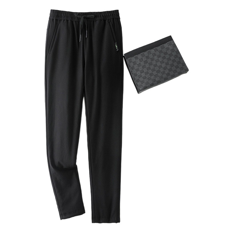 18177 Extra Thick Men's Wool Thickened Cotton Pants High Waist Fleece-Lined Warm Pants for Autumn and Winter Outerwear Leggings Thermal Pants