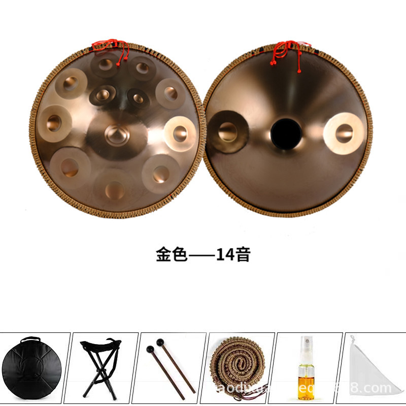 Instrumentos musicales Disco de mano Batería Handpan de grado profesional Disco de mano 440Hz 432HZ Tambor etéreo Tambor de lengua de acero Exclusión transfronteriza