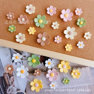 Size flower color thumbtacks creative cute cork photo message board felt photo wall decorative buttons