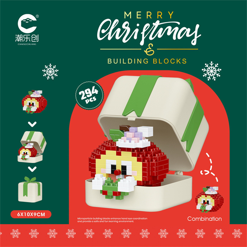 Bloques de construcción de Navidad de Chao Le Chuang 8984-8989 Árbol de Navidad de micropartículas ensamblado juguetes educativos para niños al por mayor transfronterizo