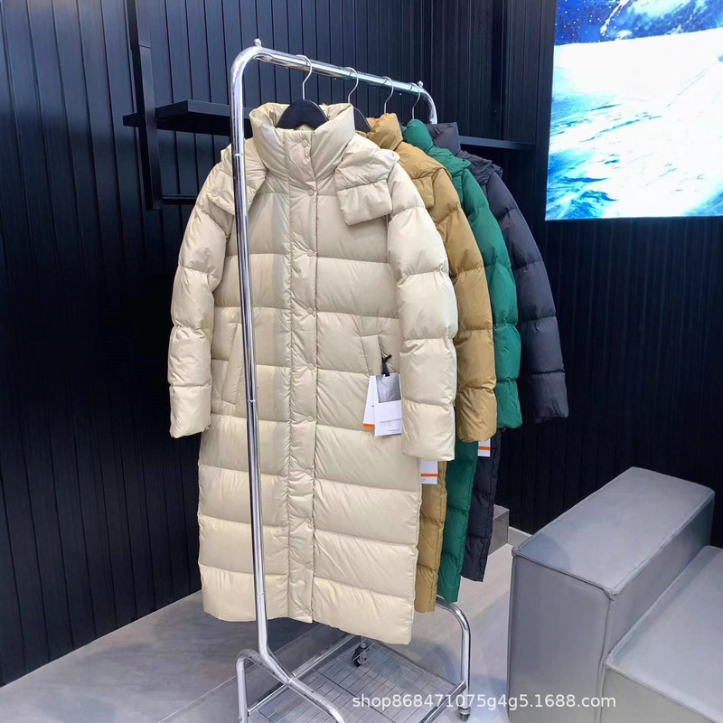 Putian High Version Nine-Grid Lulu down Jacket Long Unisex Puff Cloud Jacket Coat
