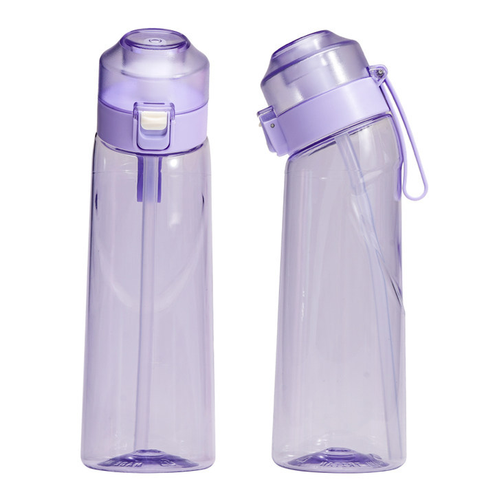 Taza de fragancia caliente Taza de agua divertida Sin logotipo Pajita resistente a altas temperaturas Botella de agua con aroma de anillo de fragancia verde con sabor