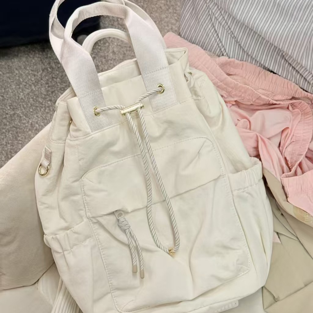 2026 New Model Lulu Alternative Drawstring Backpack, Lightweight Waterproof Casual Backpack, Dropshipping Available