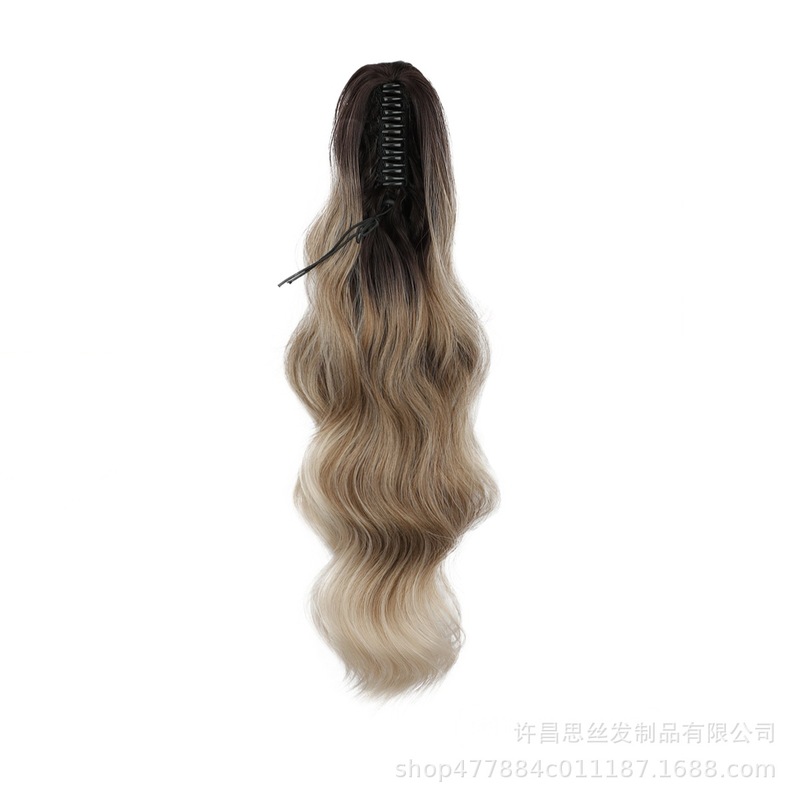 クロスボーダーウィッグポニーテールウォーターリップルグリッパークリップロングカーリーヘアコーンウィスパーポニーテール爪クリップポニーテール|undefined