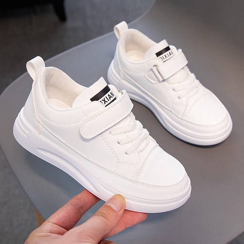 Children's white shoes, spring and autumn boys' soft-soled sports shoes, soft-soled sneakers, waterproof girls' running shoes, casual shoes, single shoes