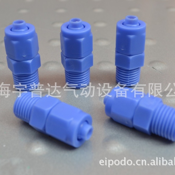 PP塑料接头SC6-03（内径4mm塑料管，3分螺纹）气动专用快接