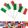 Italian cake decoration toothpick flag, fruit signing small flag party decoration 100pcs