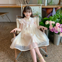 女童夏款連衣裙2024新款國風紗裙小女孩夏季公主裙兒童夏裝裙子夏