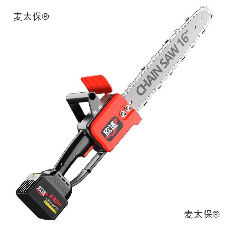 德国充电式电锯手提式家用砍树伐木锯户外锯树电动小型修枝麦太保