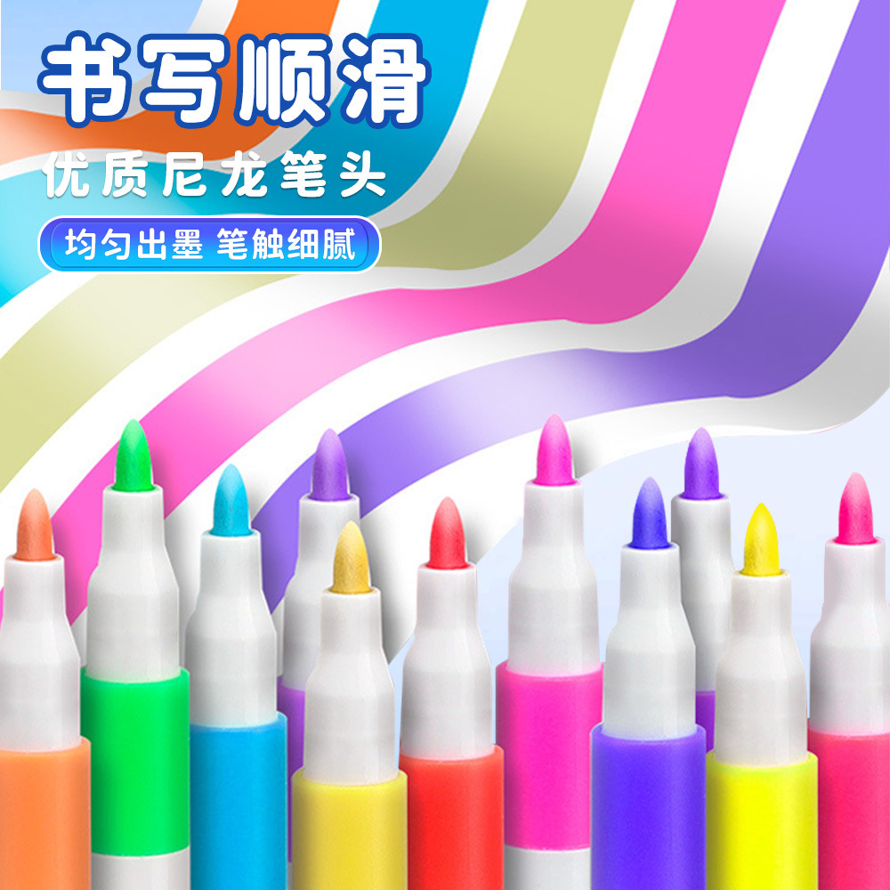 Acrílico rotulador impermeable opaco color Goo tarjeta color pluma estudiante niños arte especial acuarela pluma dibujo libro cepillo