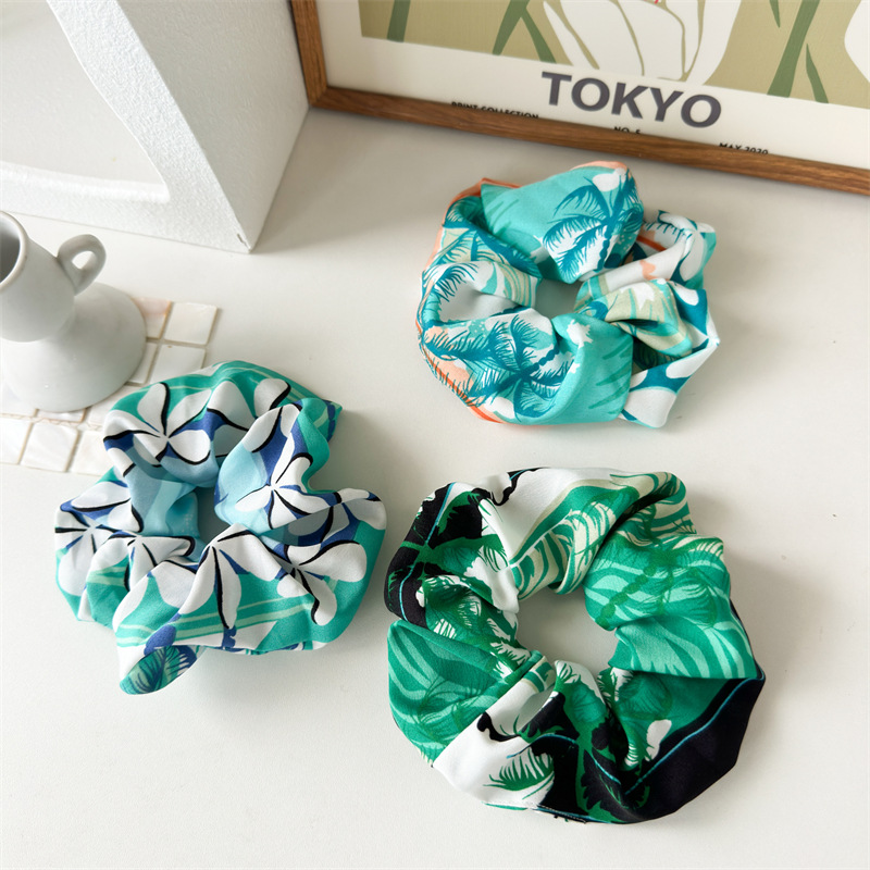 10g Weight Hair Tie Hair Accessories Type 1 Piece Quantity Daily Occasion Flower Pattern Women's Gender Handmade Design Vacation Style Women's Casual Vacation Flower Cloth Printing Handmade Hair Tie 4