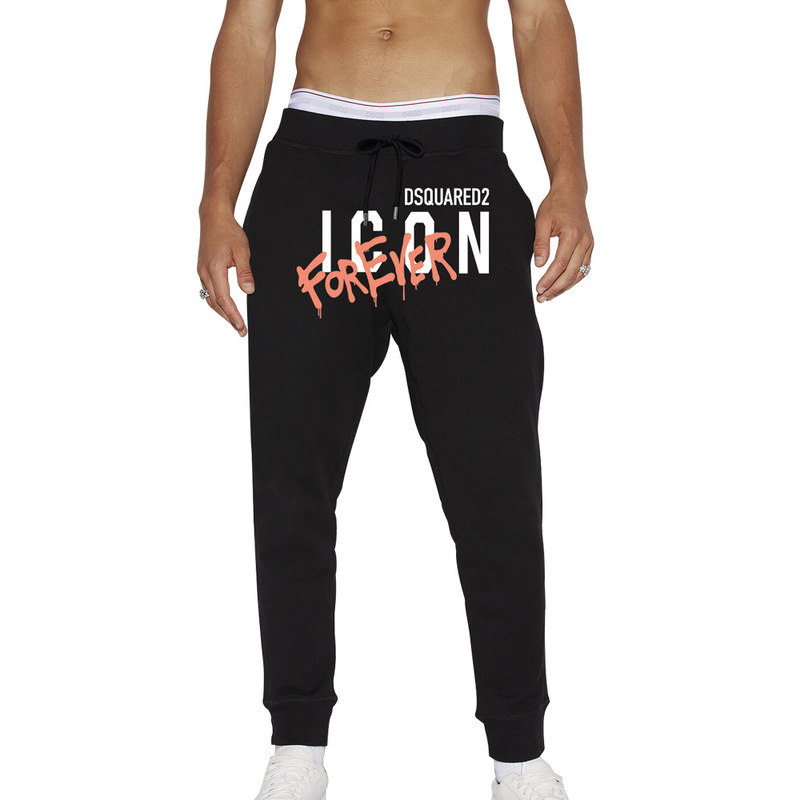 Foreign Trade New 2023 Trendy Brand Pure Cotton Casual Pants Printed Long Pants Casual Sports Pants Men's Cross-Border Supply