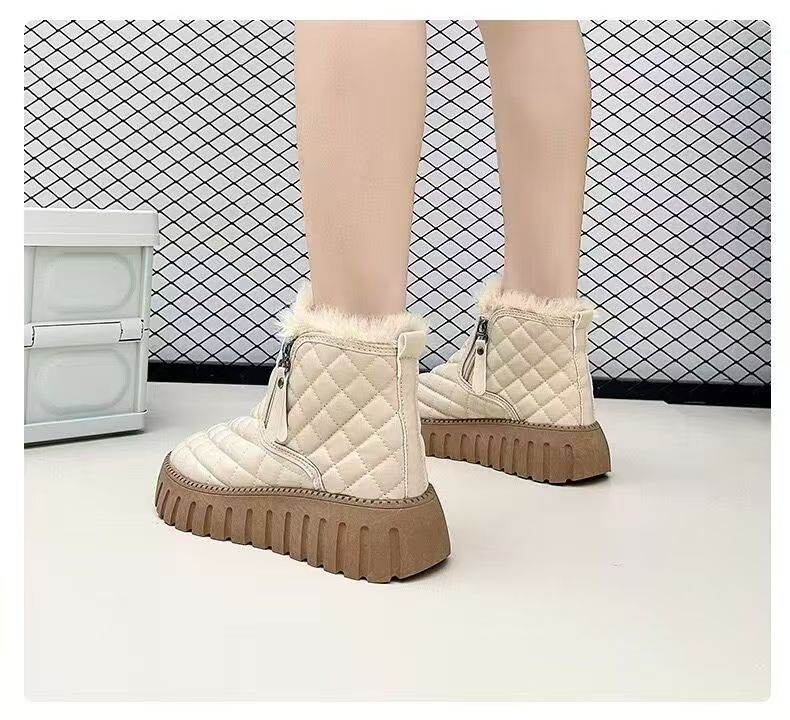 Neklizajuće čizme za snijeg, ženske nove zimske baršunaste zadebljane čizme za snijeg, ženska gornja odjeća, podižuće tople pamučne čizme_voghion.com