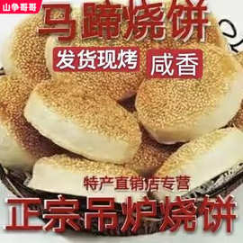 正宗济南商河特产吊炉马蹄烧饼10个咸香味芝麻饼手工纯无添加面食