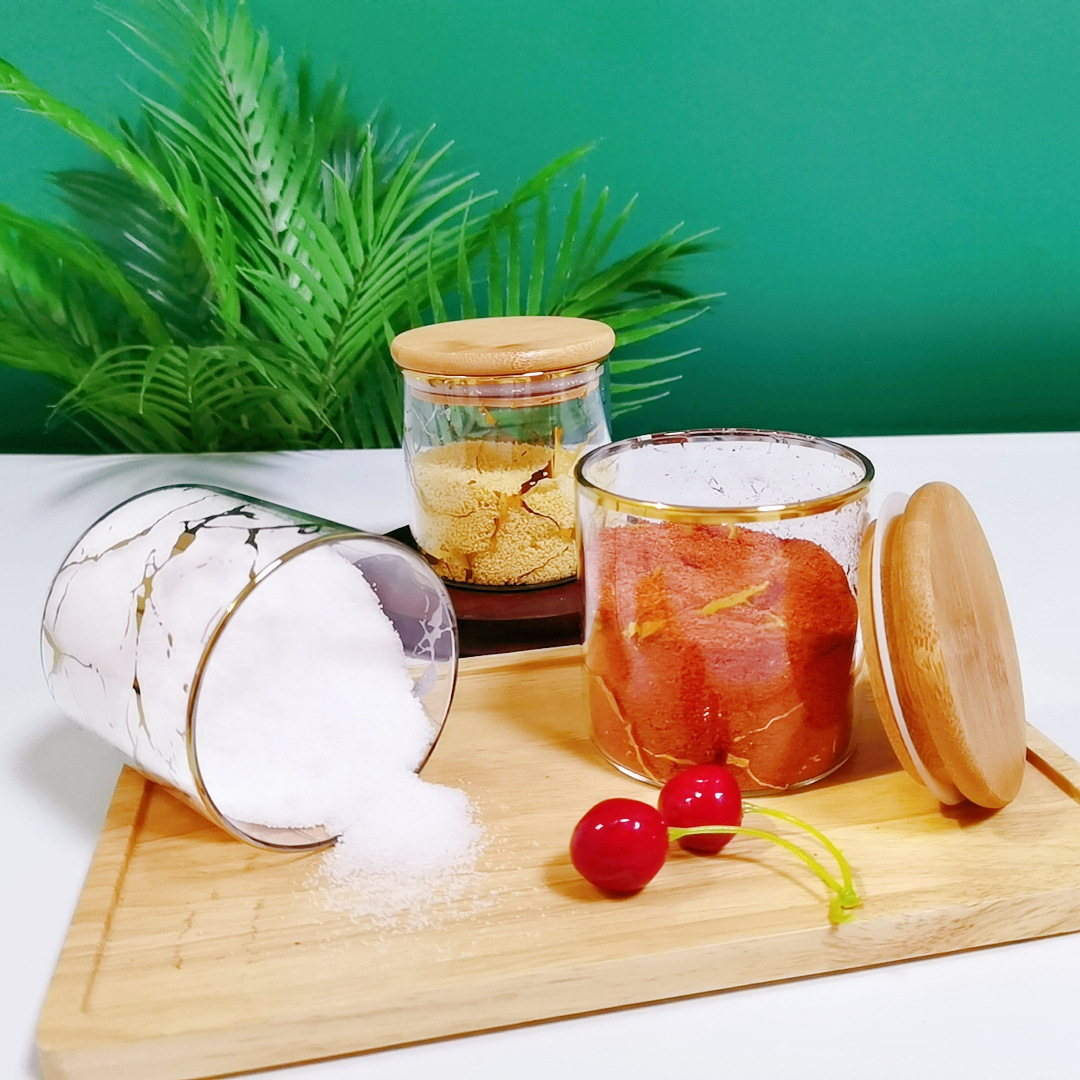 Fábrica directa transfronteriza dedicada para el Comercio exterior Exportación de vidrio cilíndrico sazonador tarro de almacenamiento