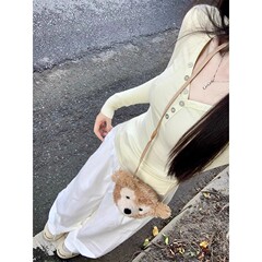 秋季新款小个子正肩修身显瘦上衣美式甜辣V领打底衫小众长袖T恤女