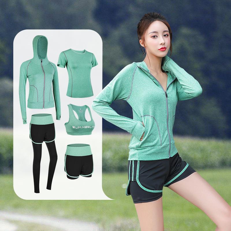 Sports Suit Women's Spring and Summer 2024 New Gym Running Fitness Clothing Beginners Casual Clothing Internet Celebrity Yoga Clothing
