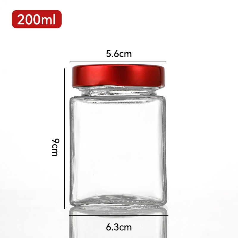 Encurtidos cuadrados de tapa alta, salsa de chile, botella de miel 180ml 280 ml, paquete malicioso, botella de vidrio, nuevo lugar