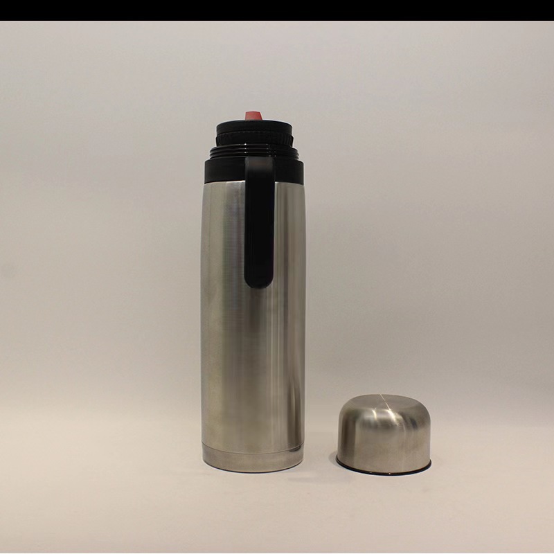 Taza portátil del vacío de la bala 1.0L del aislamiento térmico de la doble-capa caliente sudamericana del vacío del acero inoxidable con la manija