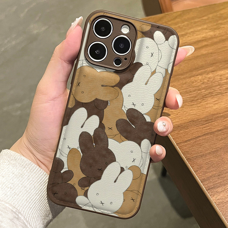 Suitable for iPhone 17 Pro Miffy Rabbit Full-Screen Rabbit Phone Case Stackable Apple 16/15 Leather Texture Protective Cover 11 Suitable for iPhone 17 Pro Miffy Rabbit Full-Screen Rabbit Phone Case Stackable Apple 16/15 Leather Texture Protective Cover 11