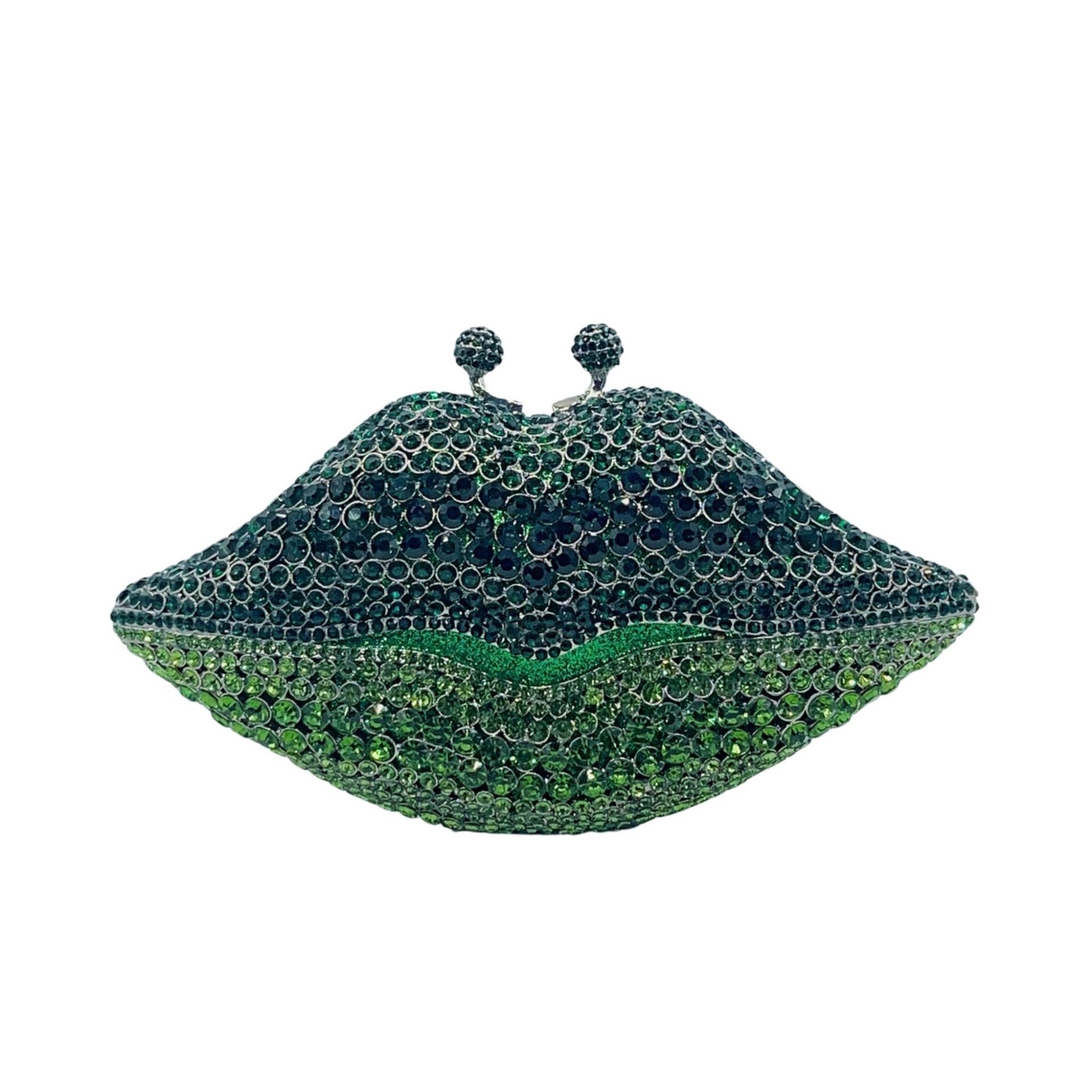 Transfronterizos labios con diamantes bolsas de cena damas vestido de fiesta bolsas de mano de diamantes bolsas de metal Clutch bag
