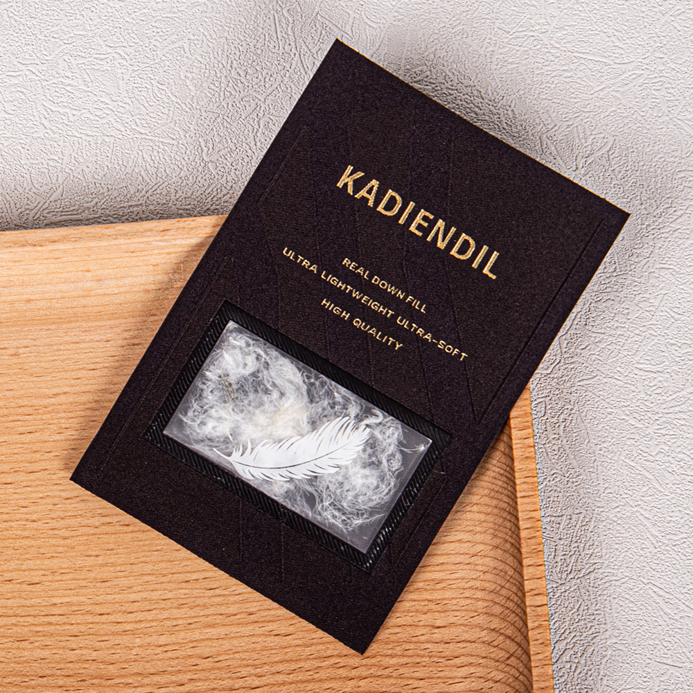 厂家直销服装羽绒包高档品质织唛羽绒标一体鹅绒鸭绒充气透明标