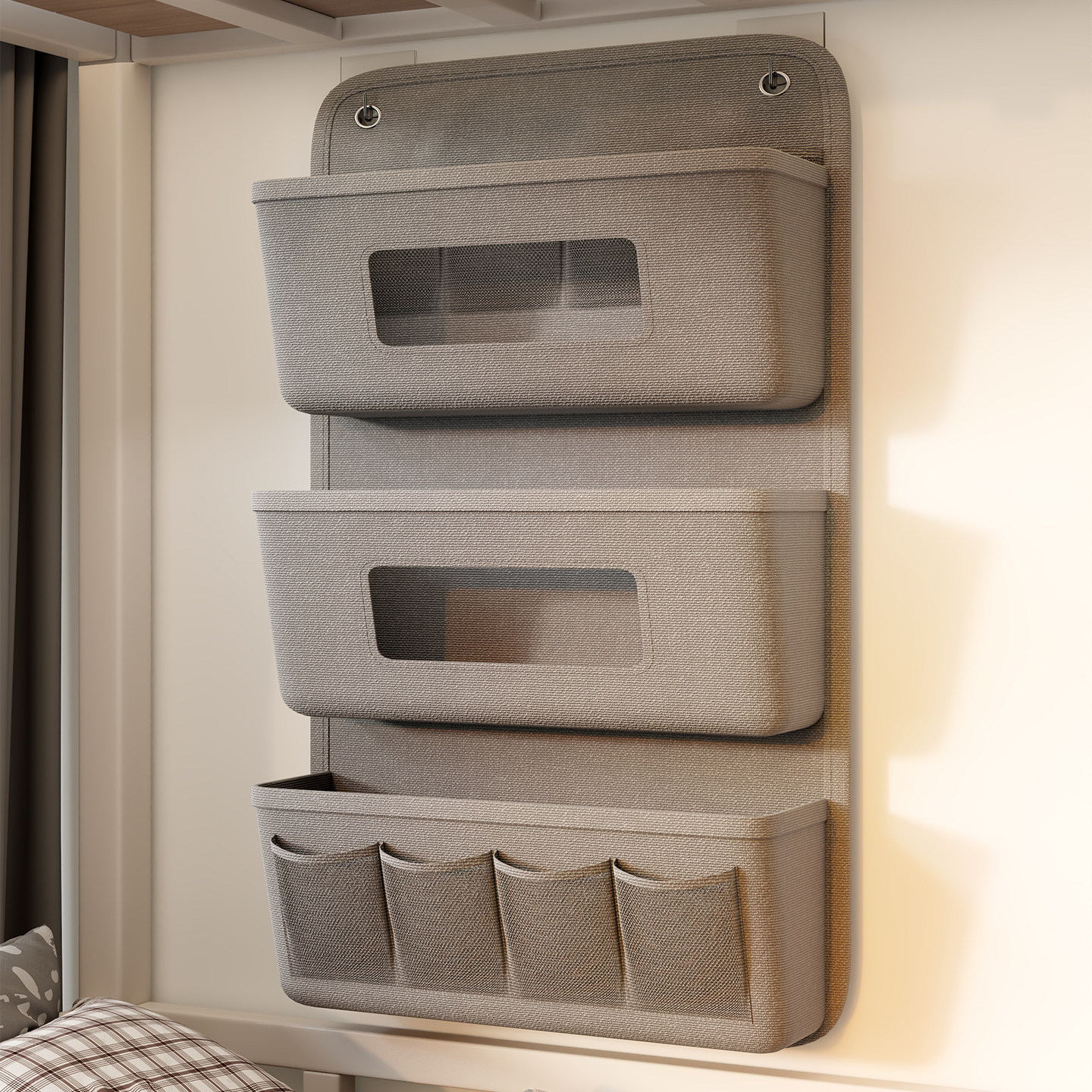 Cesta Colgante de Almacenamiento para Cama y Dormitorio