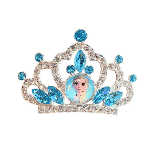 Elsa Crown Hair Comb for Kids - Non-slip and Hair-friendly Frozen Princess Hair Accessory with Water Diamond Hair Comb for Girls
