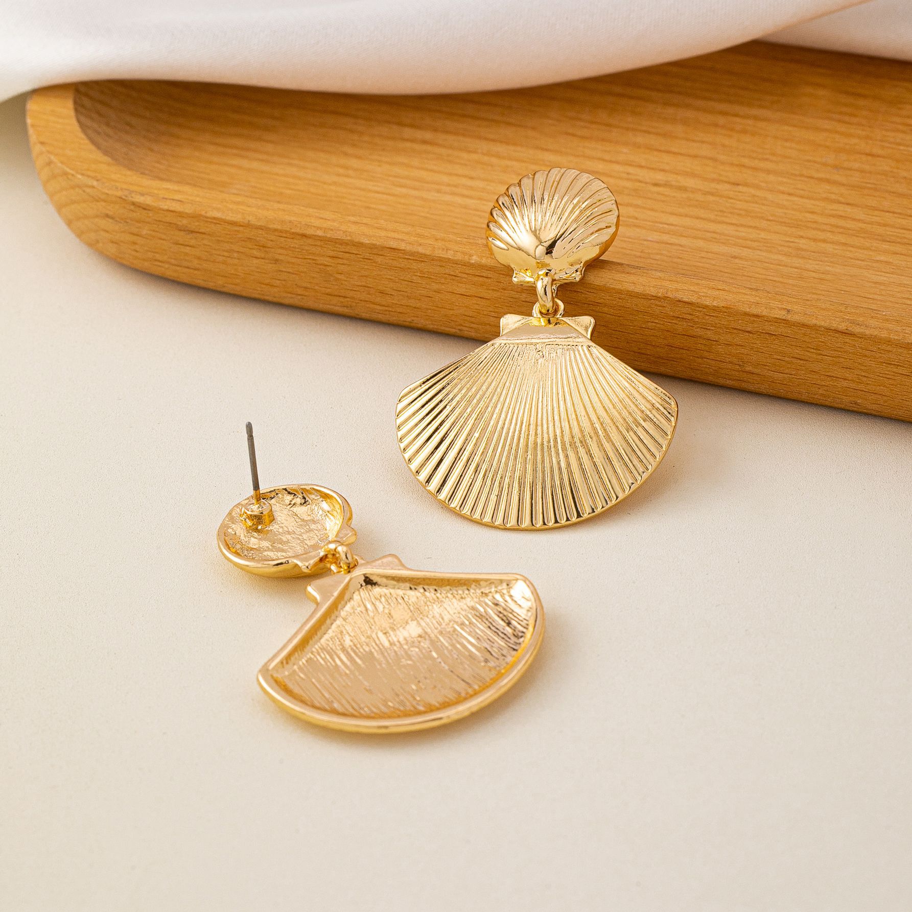 Elegant Ocean Style Shell Drop Earrings Alloy Pendant Jewelry_voghion.com