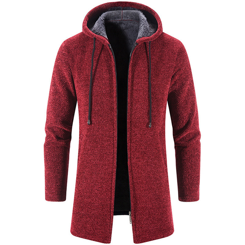 23 autumn/winter plush trend, handsome color, versatile men's cardigan, chenille outerwear knitted sweater, coat,_voghion.com