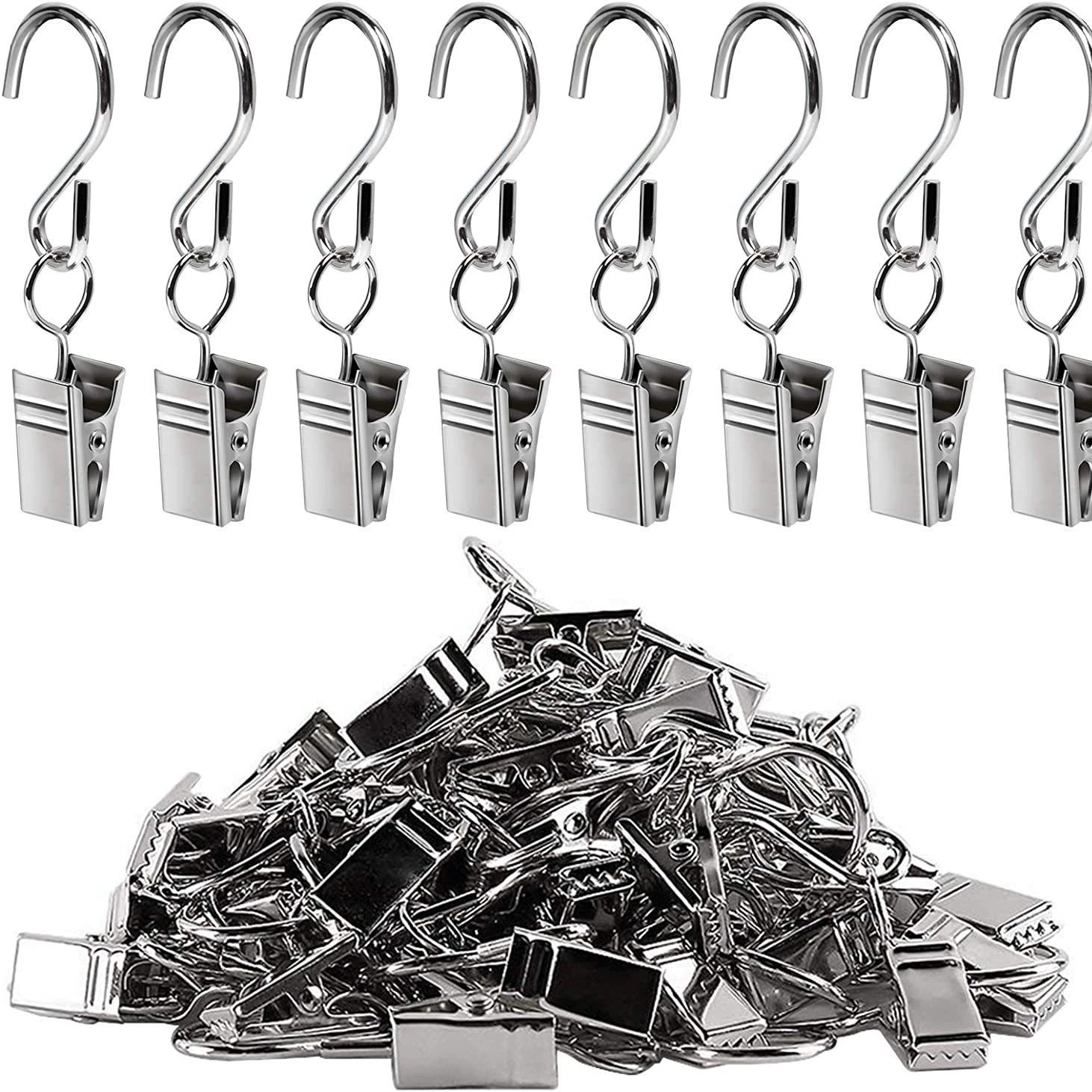 В наличии Металлический S Крючок с Зажимом Черный Серебряный S Занавес Занавеска Для Душа Ювелирные Изделия Крючок Для Уличной Вечеринки Световой Крюк