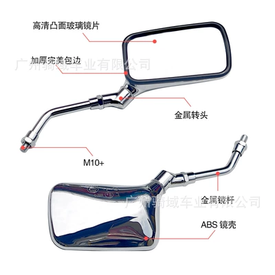 rearview mirror, Motorcycle rearview mirror