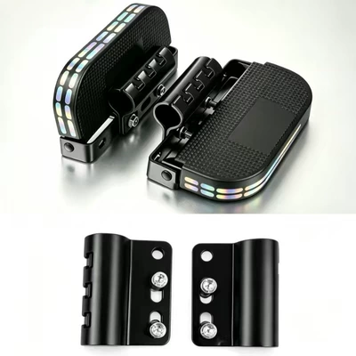 Widened Anti-Slip Motorcycle Modification Motorcycle pedals - large-folding-pedals-guard-tube-clamp-reflective-warning-strip-22-25mm