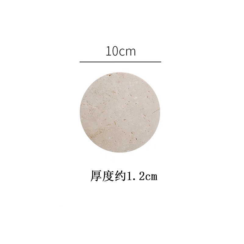 Paleta de piedra de cueva natural de estilo medieval alta sensación de hoteles en el hogar bandeja de almacenamiento de mesa aislamiento térmico cojín de tazas adornos