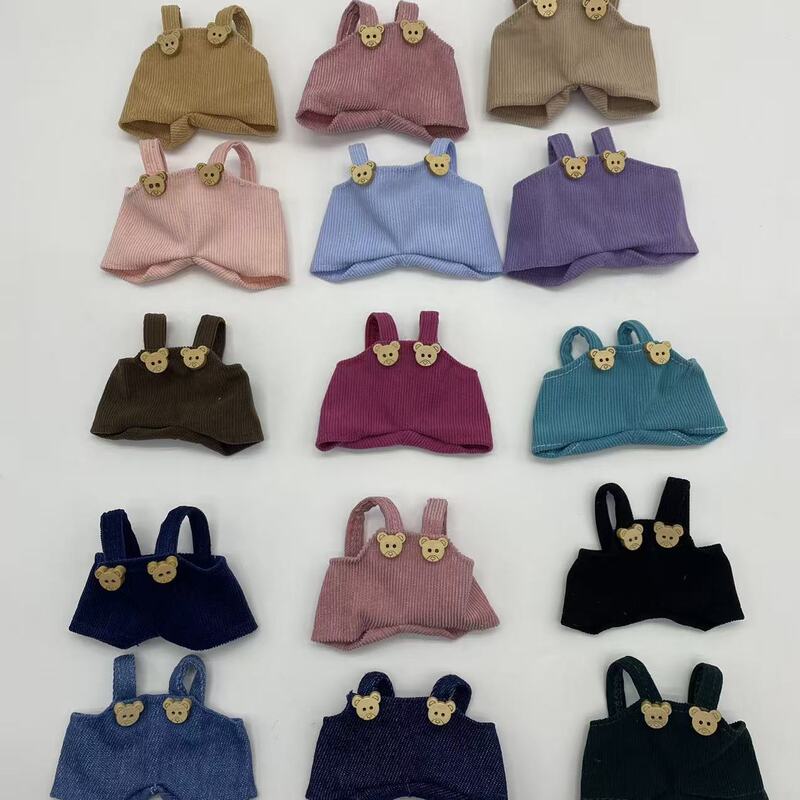 In Stock 10cm Kt Cat Doll Clothes Overalls Dog Plush Doll Pendant Replacement Clothes