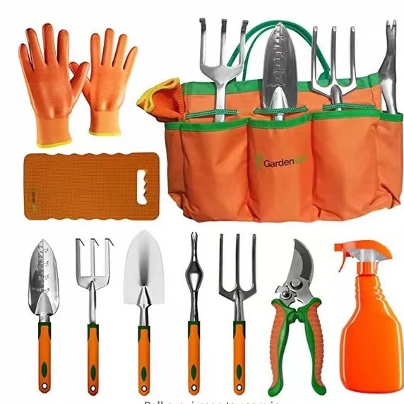 Bolso transfronterizo de Amazon herramientas de jardín traje de jardín herramientas de poda de jardinería rastrillo de pala de aleación de aluminio