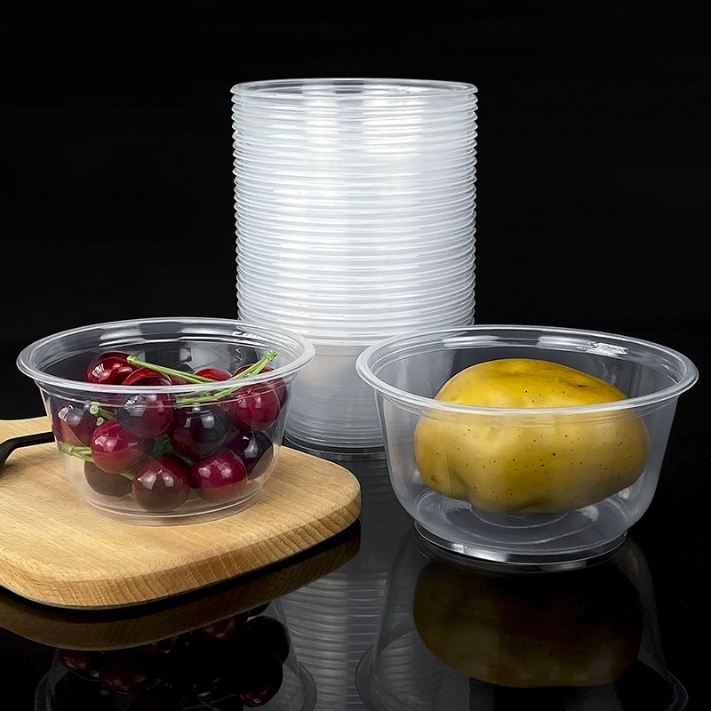 Disposable bowl plastic roundless