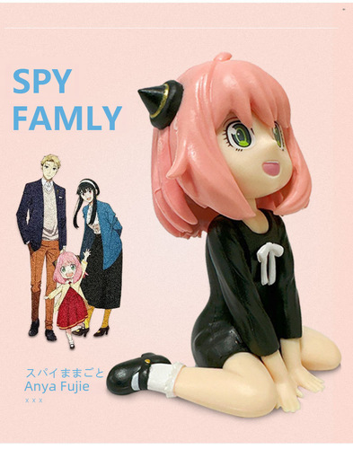 Spy x Family figure, anime-style, cute female goose decor, palm-sized Ania figure, girl's accessories