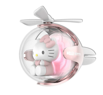 Car Perfume Aromatherapy Freshener, Car Air Conditioner Vent - hello-kittycomes-with-2-aromatherapy-tablets-flying-ball-car-air-freshenerofficially-licensed-odor-eliminator-fragrance-enhancer