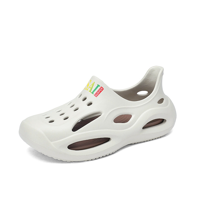 Pareja de zapatos con agujeros verano nuevo estilo para hombres y mujeres con el mismo estilo, sandalias Baotou, transpirables y antideslizantes, zapatos de playa de doble uso para conducir