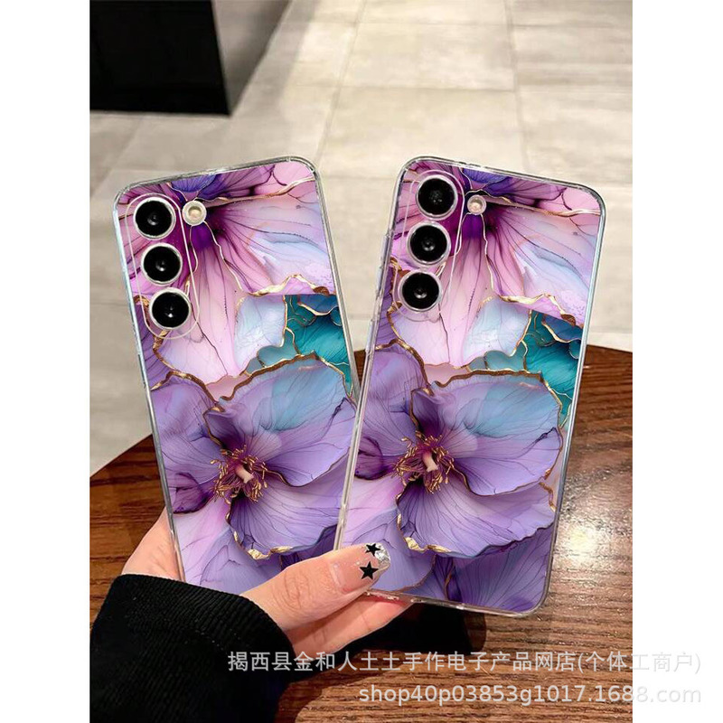 Flowers Suitable for Samsung Galaxy S25 Mobile Phone Case Samsung A56 Protective Cover S24 Girl Note20U3 Flowers Suitable for Samsung Galaxy S25 Mobile Phone Case Samsung A56 Protective Cover S24 Girl Note20U3