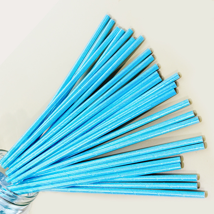 Gran cantidad en stock paja de papel desechable al por mayor paja de papel degradable paja láser Arco Iris transfronterizo Amazon