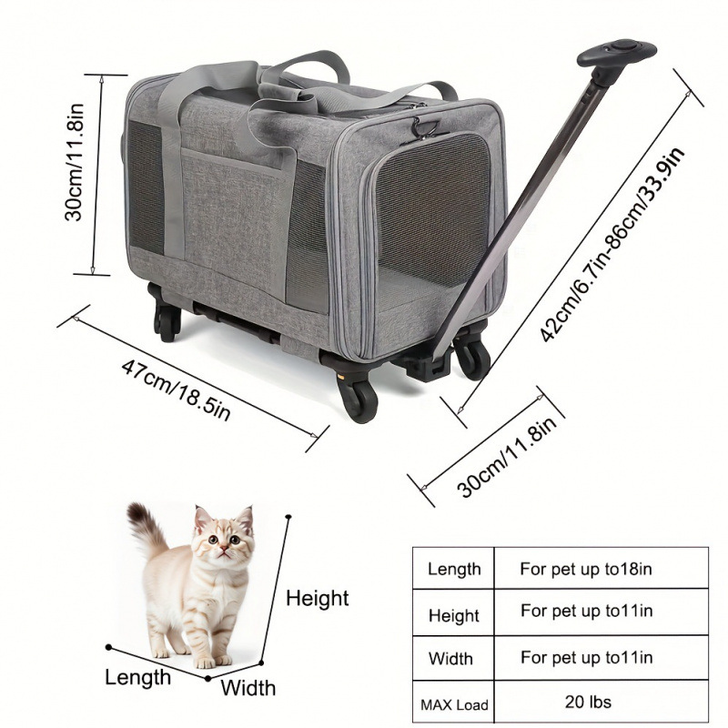 2026 Autumn and winter Cross border Foreign trade new pattern Removable Cats and dogs Draw bar box Spacious Foldable Pets
