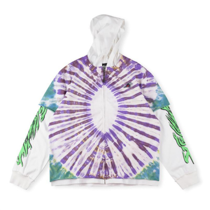 新欧潮牌Hellstar Studios Hoodie拉链洗水做旧连帽卫衣男女同款|undefined