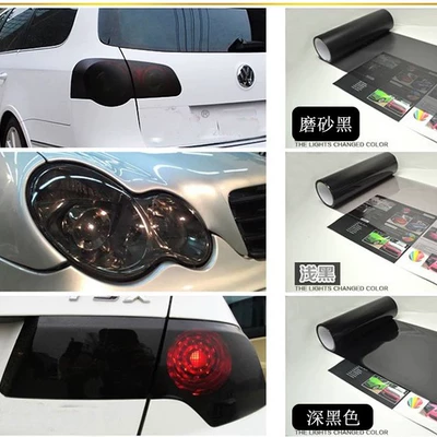 100m Full roll PVC car headlight film, glossy light black, glossy dark black, matte frosted black taillight film
